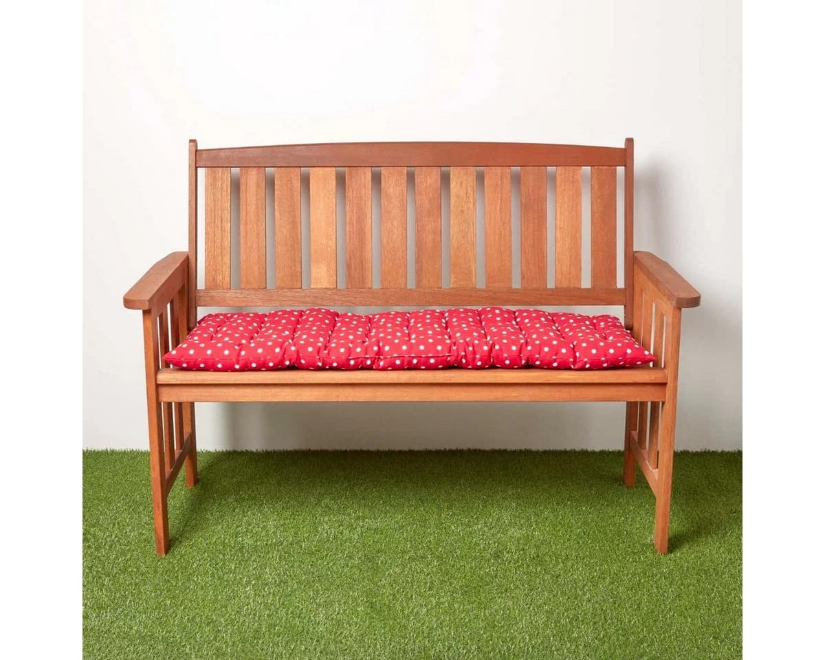 Homescapes Bankauflage 2-Sitzer rot 100% Baumwolle - Bild 5