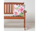 Homescapes Dekokissen Gartenkissen Blumen rosa-grün – 2er-Set Outdoor Kissen Bild 1