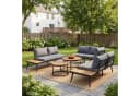 Flieks Gartenlounge-Set 6-tlg. Grau Akazienholz Metall Bild 1