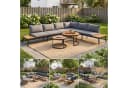 Flieks Gartenlounge-Set 6-tlg. Grau Akazienholz Metall Bild 2