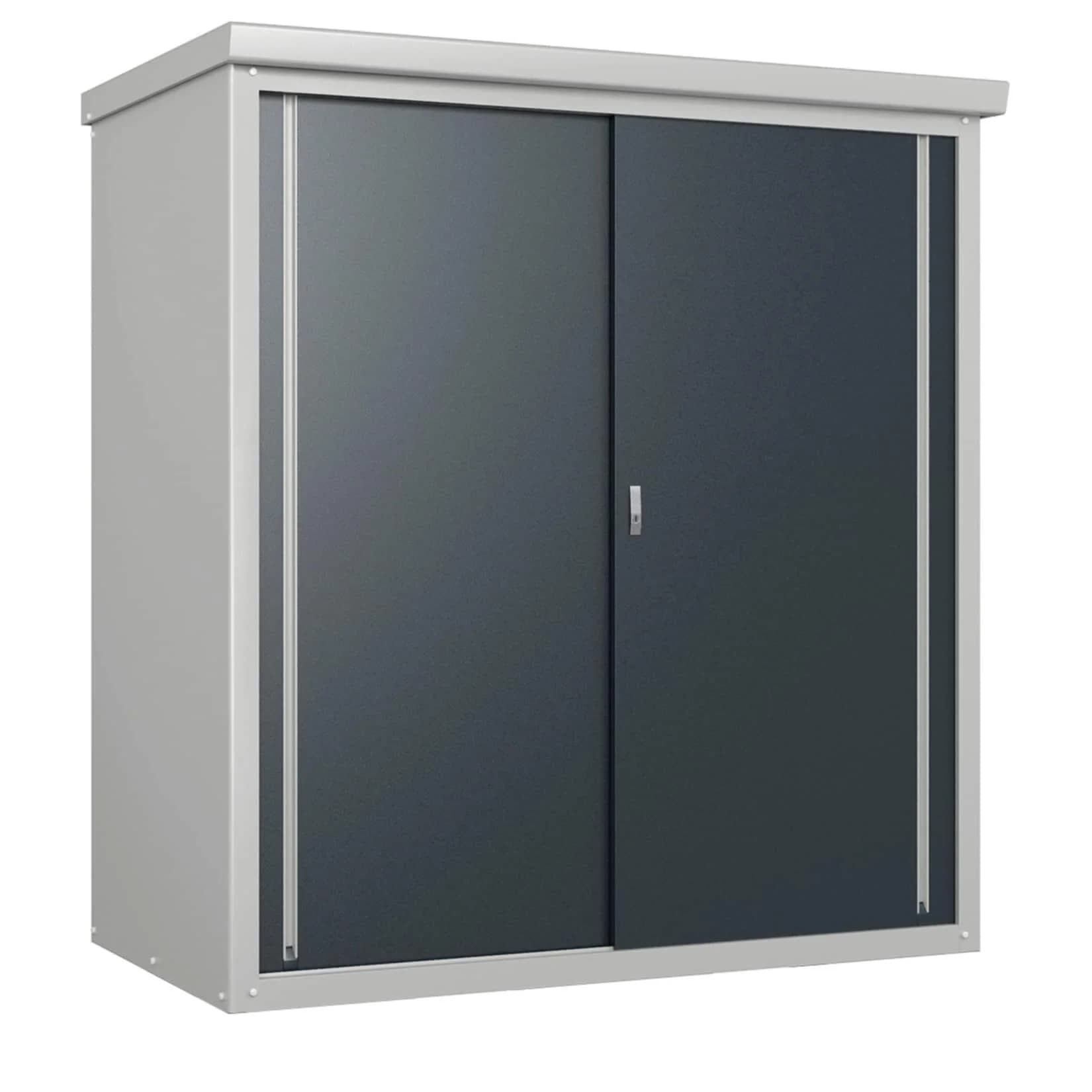 TRIMETALS Guardian Garten-Geräteschrank Grau Stahl 10 Jahre Garantie