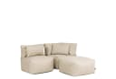 icon Gartenlounge-Set Modulares Outdoorsofa 3-tlg. Beige Polyester Bild 2