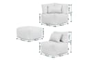 icon Gartenlounge-Set Modulares Outdoorsofa 3-tlg. Beige Polyester Bild 5