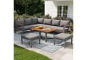 Merax Gartenlounge-Set 7-8 Pers. Grau Metall wetterfest Bild 2