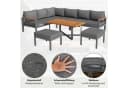Merax Gartenlounge-Set 7-8 Pers. Grau Metall wetterfest Bild 5