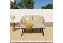 Merax Loungebett mit Stahlrahmen und Kissen Bild 1