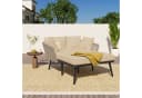 Merax Loungebett mit Stahlrahmen und Kissen Bild 2