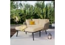 Merax Loungebett mit Stahlrahmen und Kissen Bild 3