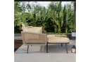 Merax Loungebett mit Stahlrahmen und Kissen Bild 4