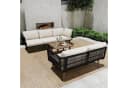 Merax Gartenlounge-Set 3-tlg. Beige/Schwarz Seil Bild 3