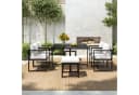 Merax 7-tlg. Sitzgruppe mit Glasplatte & Seil-Design Bild 1