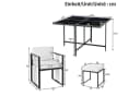 Merax 7-tlg. Sitzgruppe mit Glasplatte & Seil-Design Bild 5