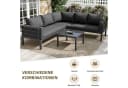 Merax Gartenlounge-Set 4-5-Sitzer Sofa Grau Bild 4