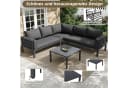 Merax Gartenlounge-Set 4-5-Sitzer Sofa Grau Bild 5