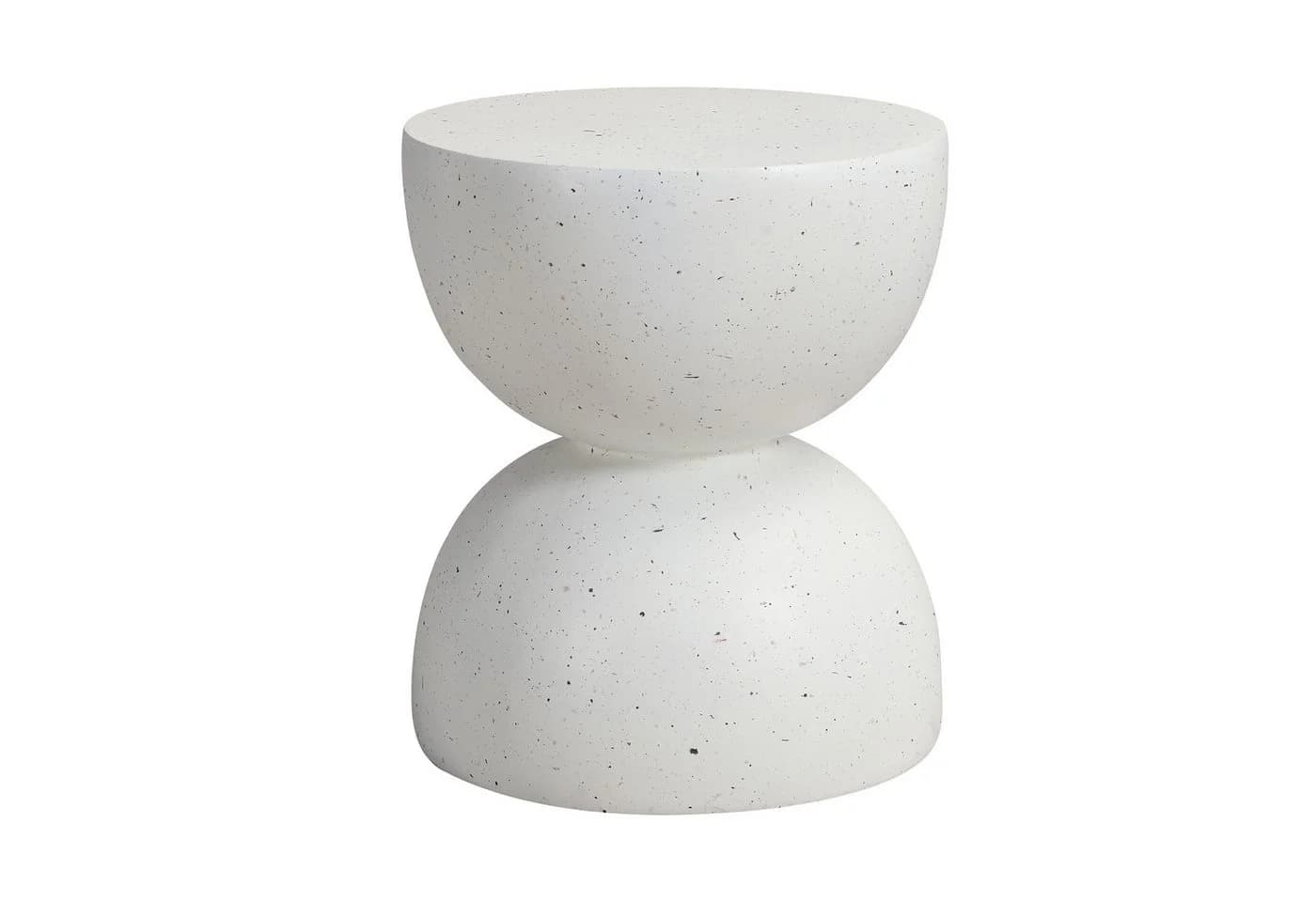 Flieks runder Beistelltisch MgO Terrazzo Weiß Outdoor - Bild 5