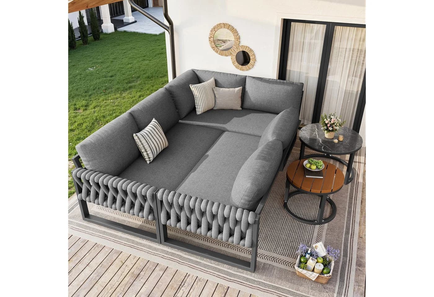 Flieks Gartenlounge-Set 6-Sitzer Metall - Bild 3