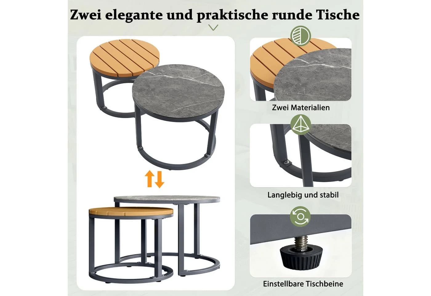 Flieks Gartenlounge-Set 6-Sitzer Metall - Bild 5