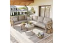 Flieks Gartenlounge-Set 6-Sitzer mit 2 stapelbaren Couchtischen Bild 1