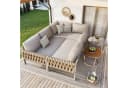 Flieks Gartenlounge-Set 6-Sitzer mit 2 stapelbaren Couchtischen Bild 3
