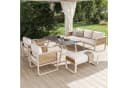 Flieks Gartenlounge-Set 7-tlg. Beige PE-Rattan mit Kissen Bild 3