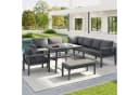 Flieks Gartenlounge-Set 8-Sitzer Grau L-förmig mit Seilgeflecht Bild 3