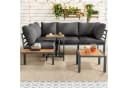 Flieks Gartenlounge-Set 5-Sitzer Grau mit Beistelltisch & Hocker Bild 4