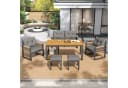 Flieks Gartenlounge-Set 6-Sitzer Grau mit abnehmbarem Tisch Bild 2