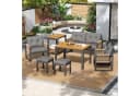 Flieks Gartenlounge-Set 6-Sitzer Grau mit abnehmbarem Tisch Bild 3