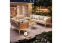 Flieks Gartenlounge-Set 6-Sitzer L-Form Beige Bild 4