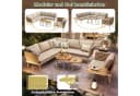 Flieks Gartenlounge-Set 6-Sitzer L-Form Beige Bild 5