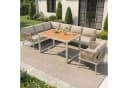 Flieks Gartenlounge-Set 7-Sitzer L-Form Beige Bild 1