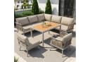 Flieks Gartenlounge-Set 7-Sitzer L-Form Beige Bild 2