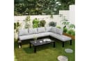 Flieks Gartenlounge-Set 6-Sitzer Grau Umwandelbar Bild 2