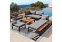 Flieks Gartenlounge-Set 6-Sitzer Ecksofa Grau Bild 2