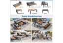 Flieks Gartenlounge-Set 6-Sitzer Ecksofa Grau Bild 3