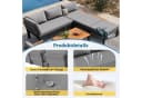 Flieks Gartenlounge-Set 6-Sitzer Ecksofa Grau Bild 5