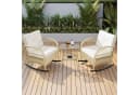 Flieks Balkonset 2 Stühle & Tisch Rattan Beige Bild 2