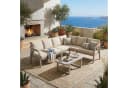Flieks Gartenlounge-Set 6-Sitzer Beige mit Seilgeflecht Bild 1