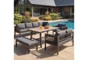 Flieks Gartenlounge-Set 9-tlg. Grau mit Tisch & Hocker Bild 1