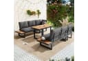 Flieks Gartenlounge-Set 6-Sitzer Grau/Braun mit Neigungsfunktion Bild 3