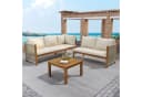 Merax 5-Sitzer Gartenlounge-Set Akazienholz Grau Bild 1