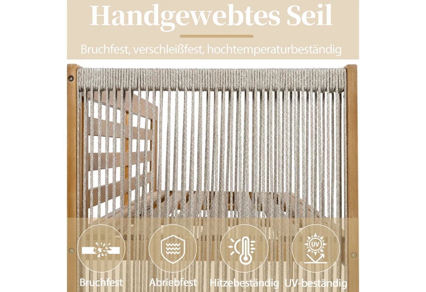 Merax 5-Sitzer Gartenlounge-Set Akazienholz Grau - Bild 5