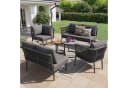 Merax Gartenlounge-Set 6-tlg. Beige/Grau Seil & Eisen Bild 1