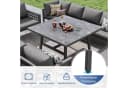 Merax Gartenlounge-Set 6-tlg. Grau Handgeflochten L-Form Bild 5