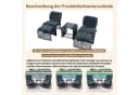 Merax Gartenlounge-Set 5-tlg. Schwarz/Grau PE-Rattan & Eisen Bild 5