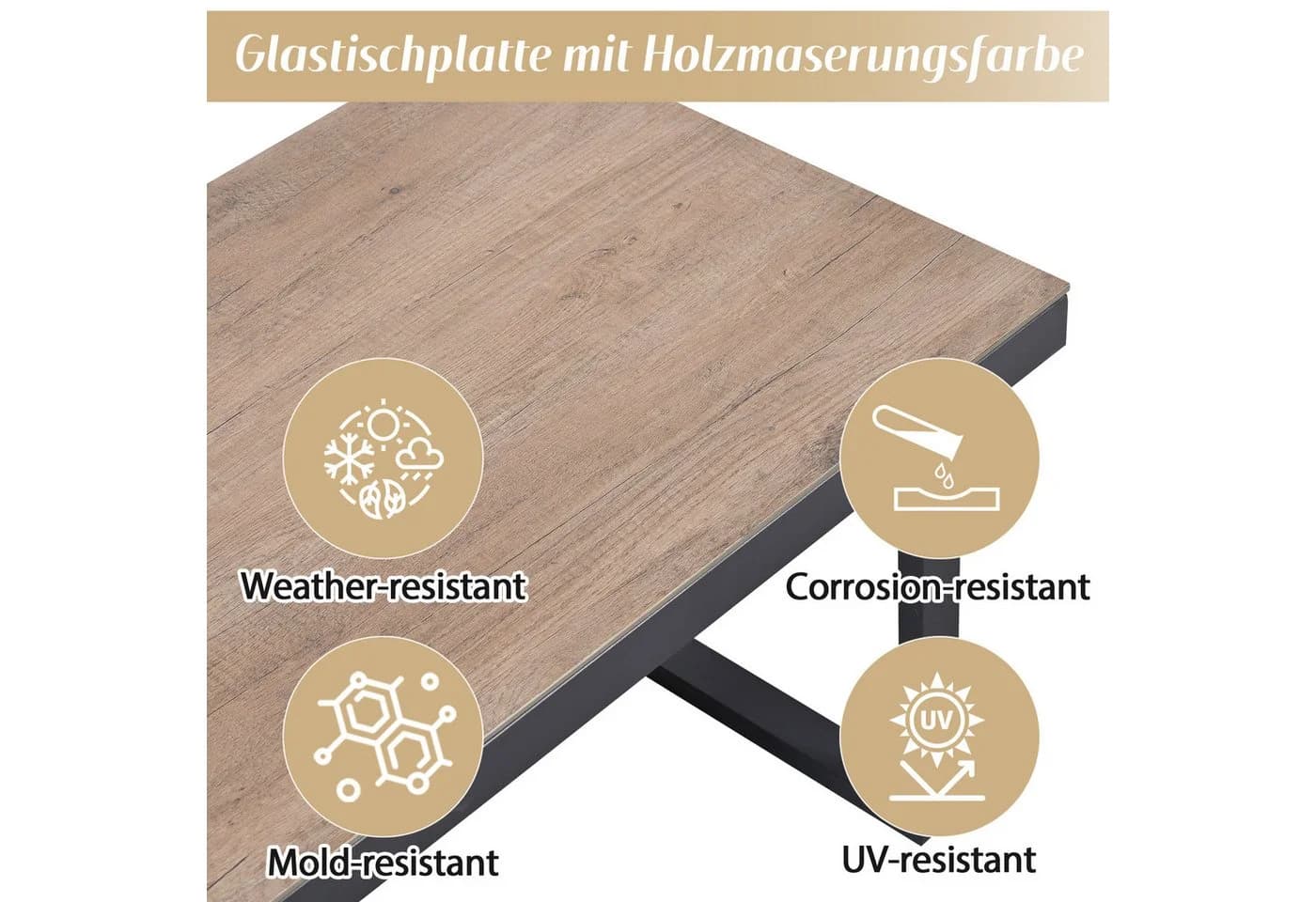 Flieks Gartenlounge-Set 6-Sitzer Grau mit Liegefunktion - Bild 5