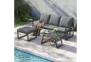 Flieks Gartenlounge-Set 4-Sitzer mit Glastischplatte Bild 1