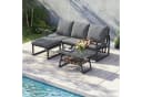 Flieks Gartenlounge-Set 4-Sitzer mit Glastischplatte Bild 2