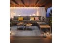 Flieks Gartenlounge-Set 5-Sitzer Grau Metall Stapelbar Bild 3