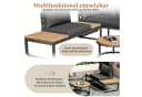 Flieks Gartenlounge-Set 5-Sitzer Grau Metall Stapelbar Bild 5